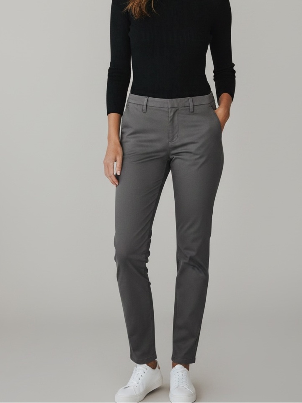 Loro Piana Classic Italian Khaki Cotton Blend Skinny Pants Size 40